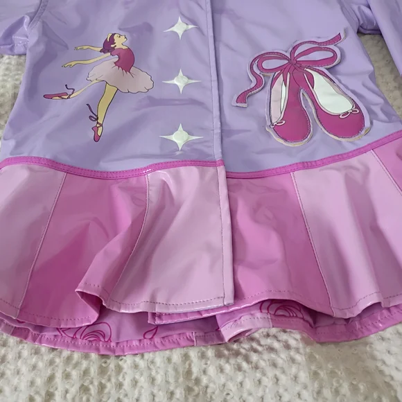 Kidorable Purple and Pink Ballerina Raincoat - Picture 6 of 10